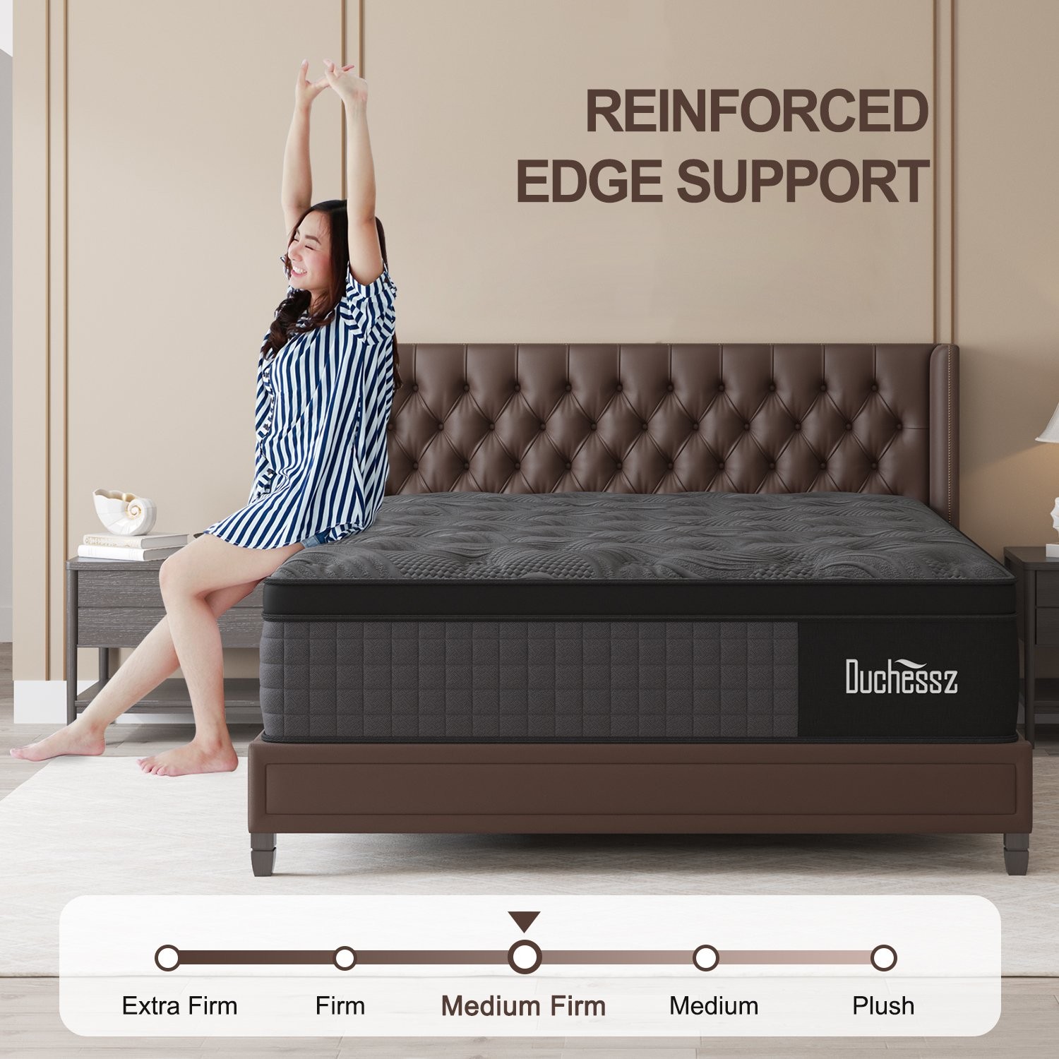 10″ Twin Full Queen King Size Mattress in a Box Hybrid Pocket Spring Memory Foam