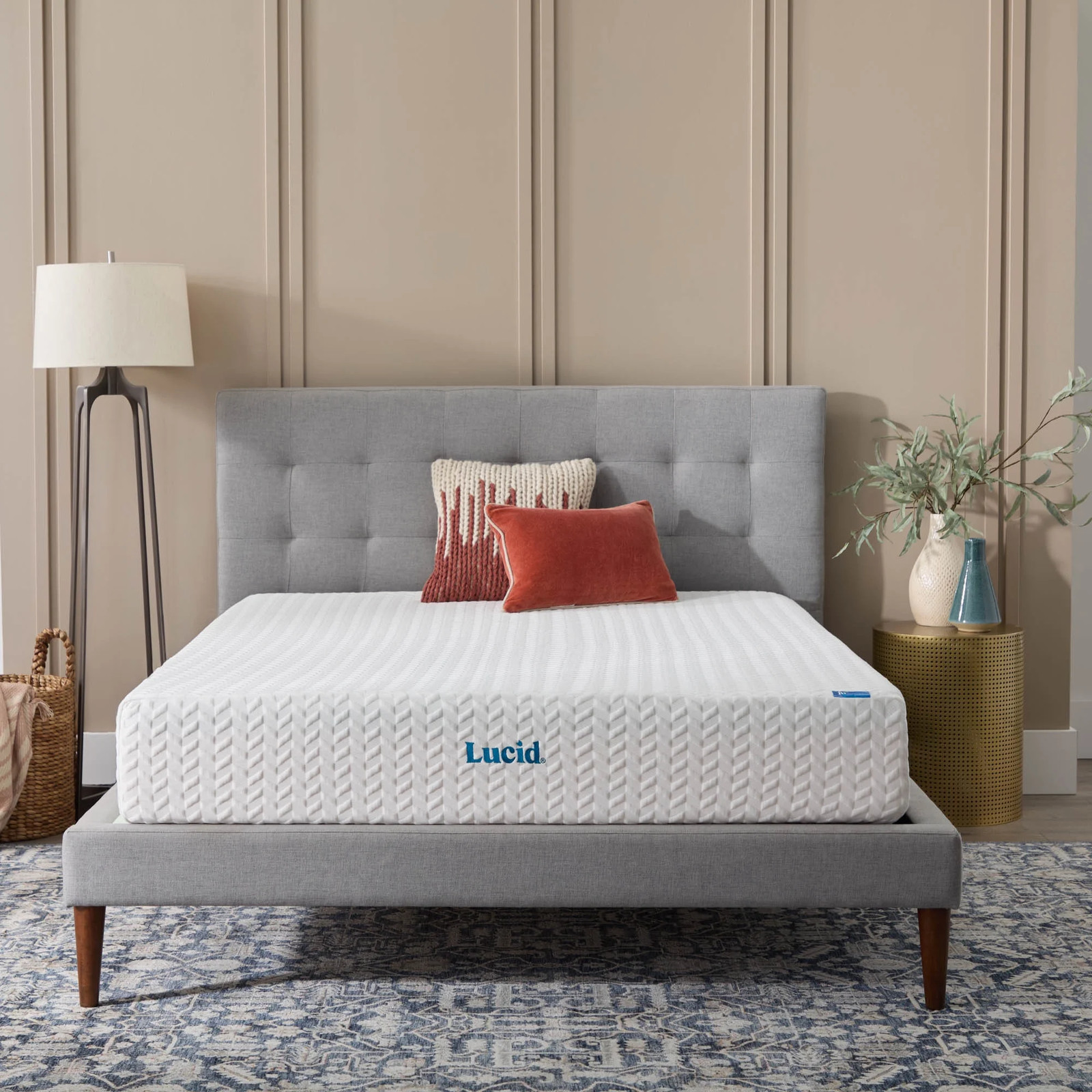 Lucid Refresh 10″ Dual-Layer Gel Memory Foam Mattress Firm Cooling Bed in a Box