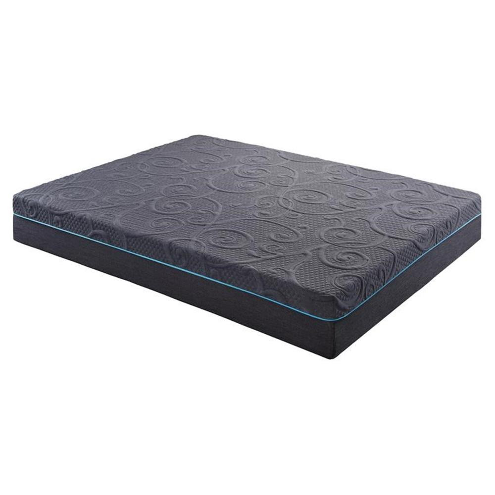 Pemberly Row 11″ Fabric Gel Memory Hybrid Mattress in Gray