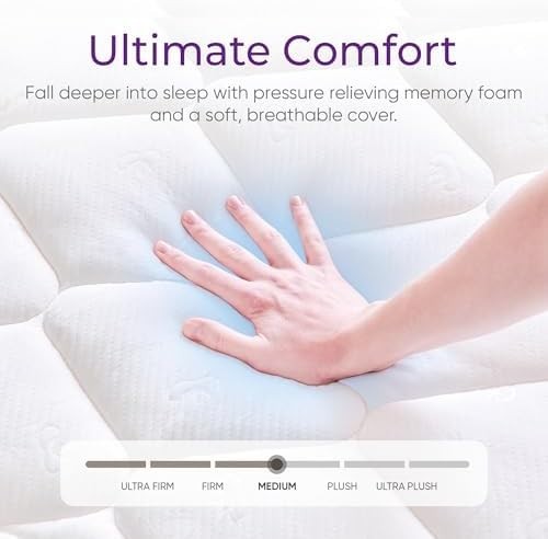 12 Inch Queen Mattress in a Box Hybrid Gel Memory Foam Pocket Spring Soft Plush