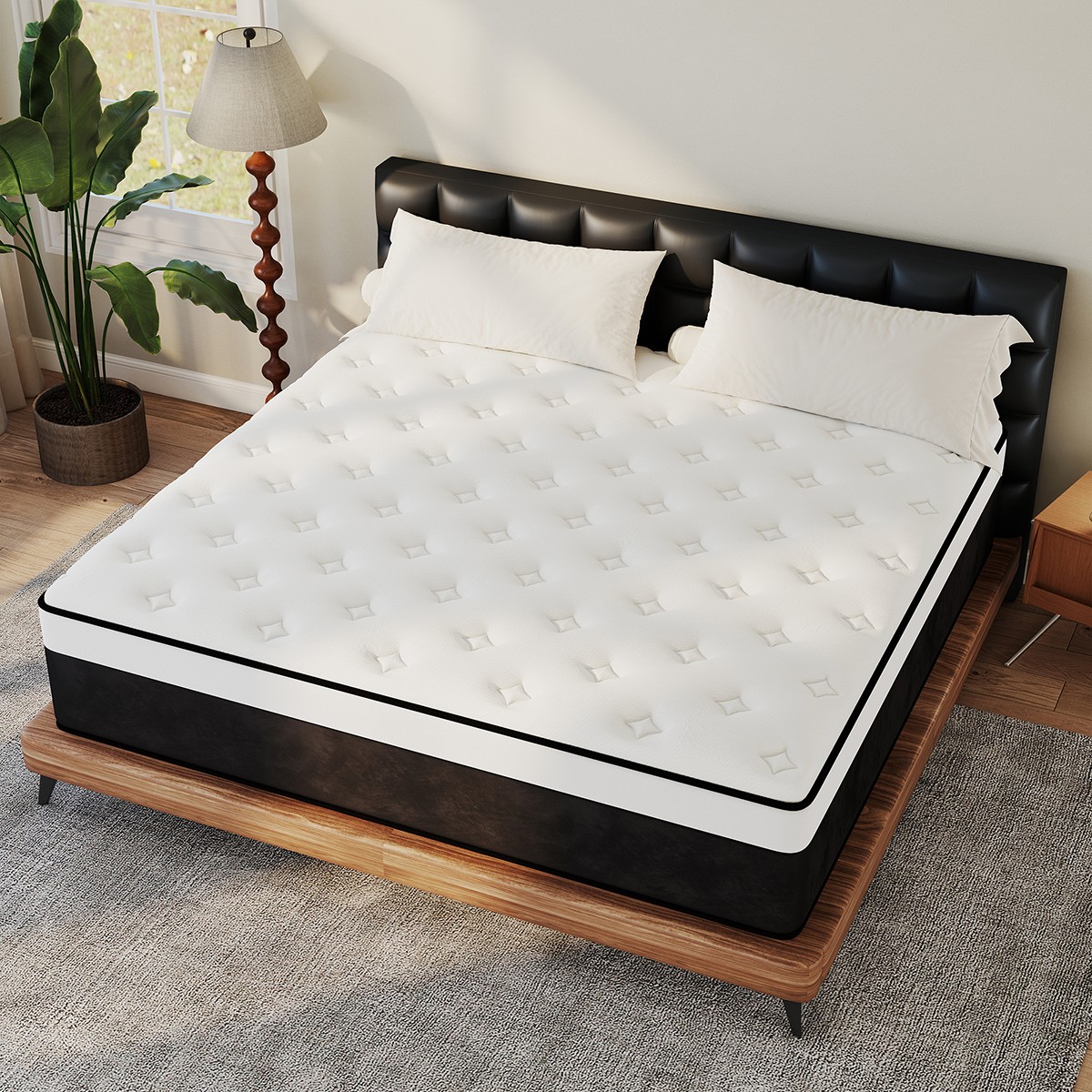 10/12/14 Inch Gel Memory Foam Hybrid Spring Mattress in Box Twin Full Queen King