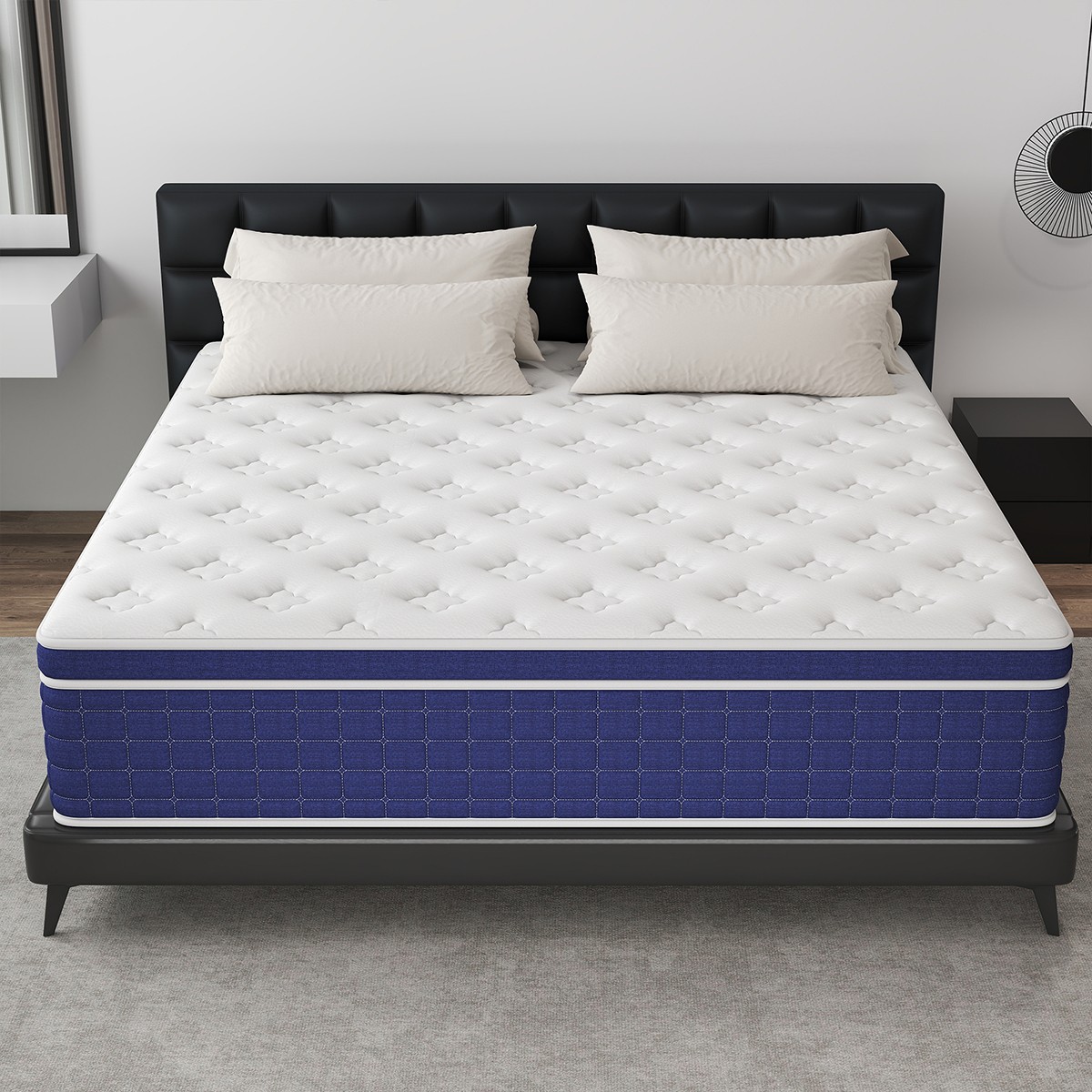 12″ Full Size Mattress Gel Memory Foam Pocket Spring Pressure Relief Medium Firm