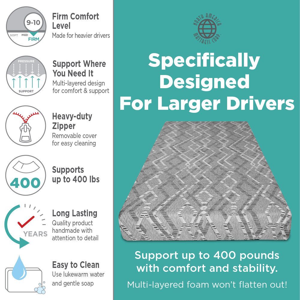 Big Trucker TRUCK MATTRESS – Great Value! Many Sizes Available!
