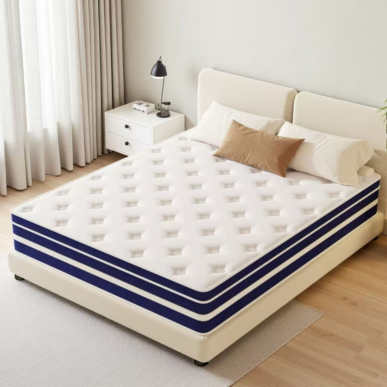 10/12/14″ Twin/Full/Queen/King Memory Foam & Spring Hybrid Mattress Bed In a Box