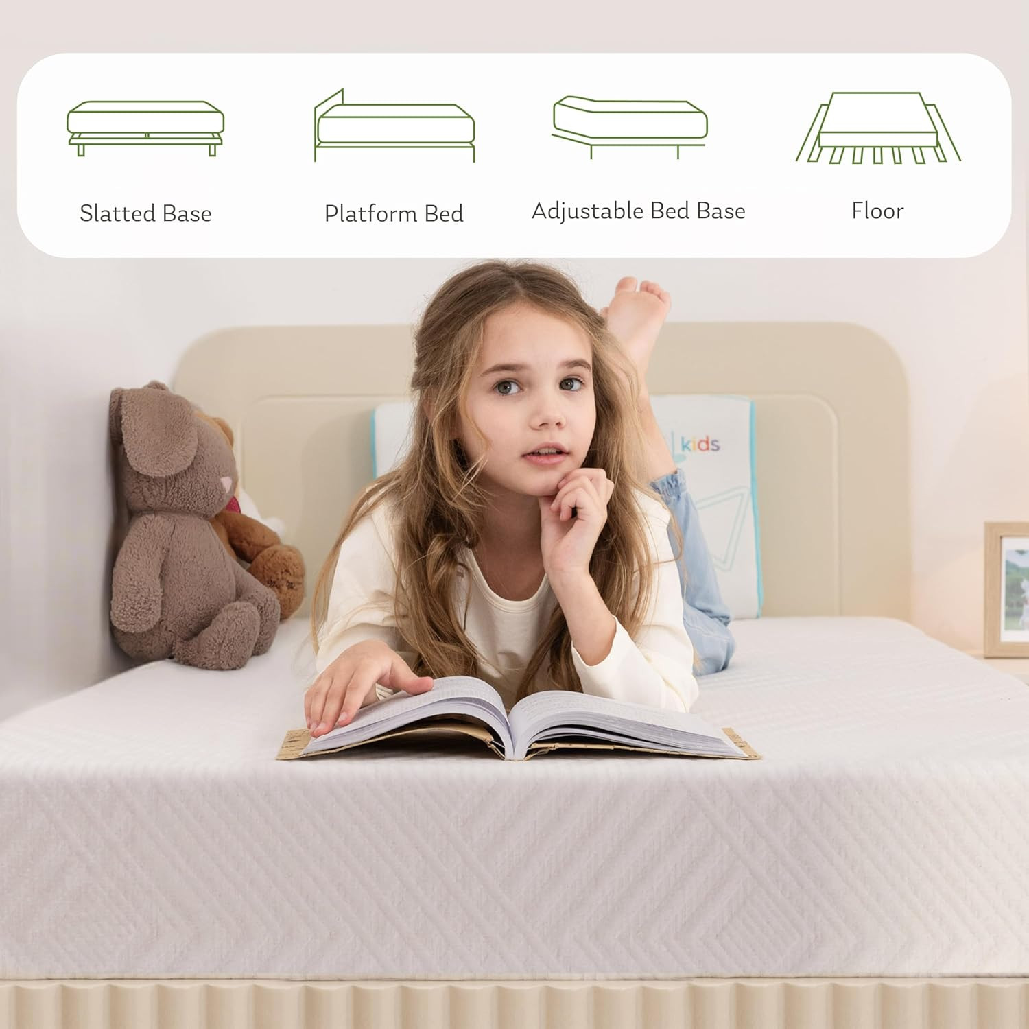 Twin Mattress in a Box, 6 Inch Mattresses for Kids Bed Single Size Daybed Indivi