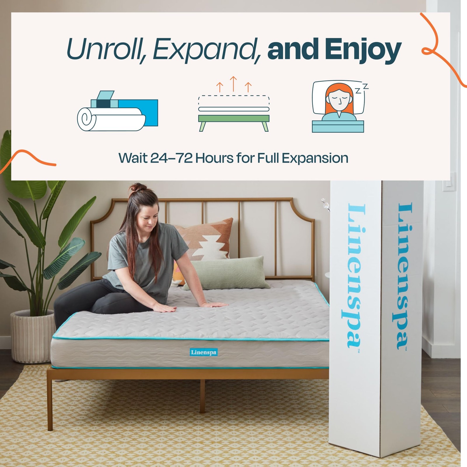 Mattress 6 Inch Full Size Firm Bonnell Spring Foam Linenspa Feel Layer Youth