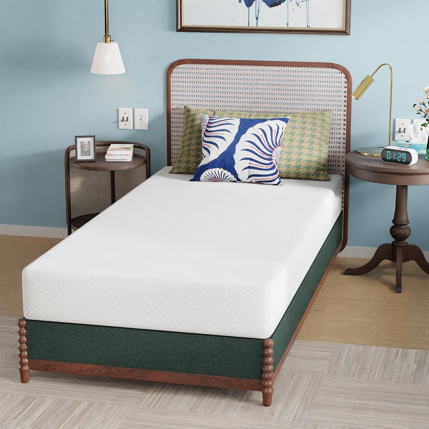 5 Inch Twin Mattress Gel Memory Foam Medium Firm Feel White Bed in a Box