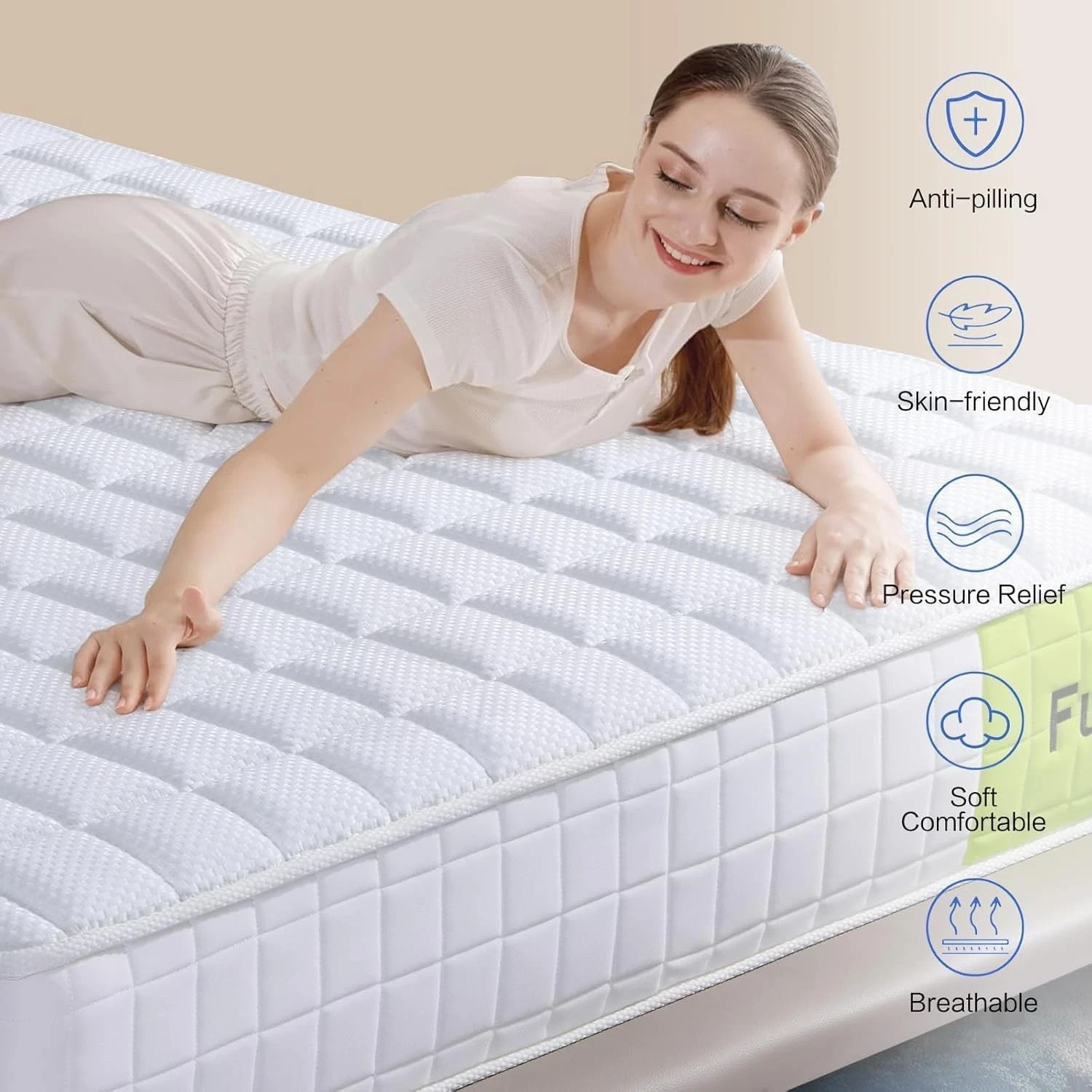 EGOHOME 14 Inch King Size Memory Foam Mattress for Back Pain, Cooling Gel Mattre