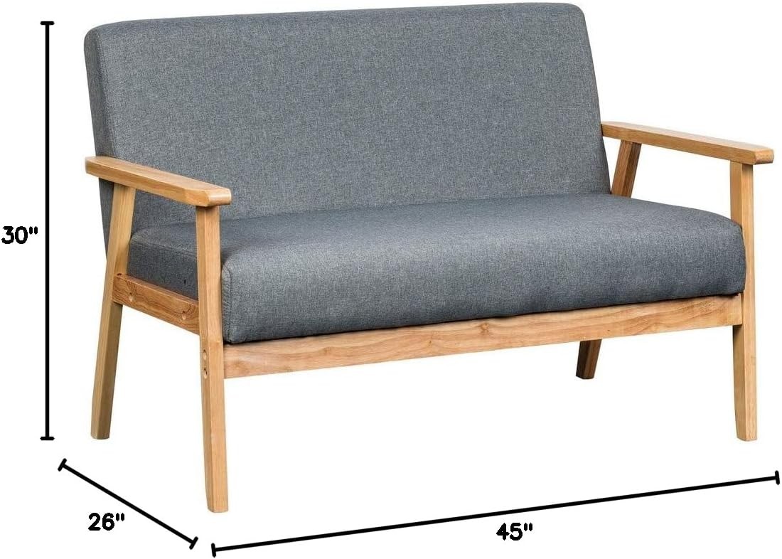 45″ Loveseat Sofa, Mid Modern Decor Love Seat Couches for Living