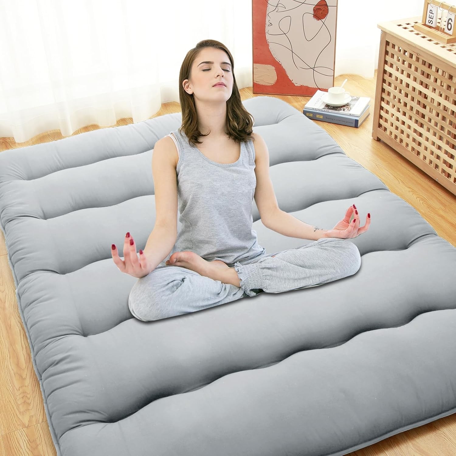 Garvee Futon Mattress Japanese Sleeping Floor Mattress Futon Tatami Mat Foldable