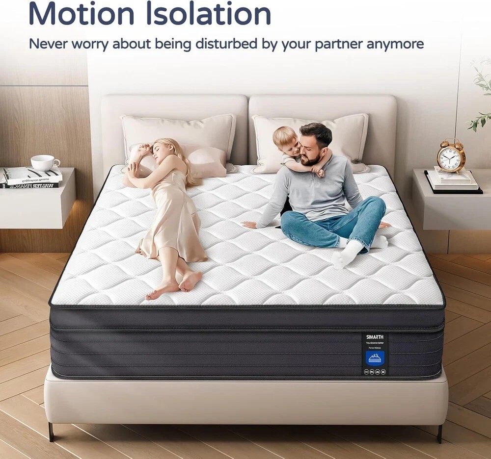 QUEEN Colchon Gel Memory Foam Hibrido Cama SIN DOLOR ESPALDA Suave EN OFERTA 14″