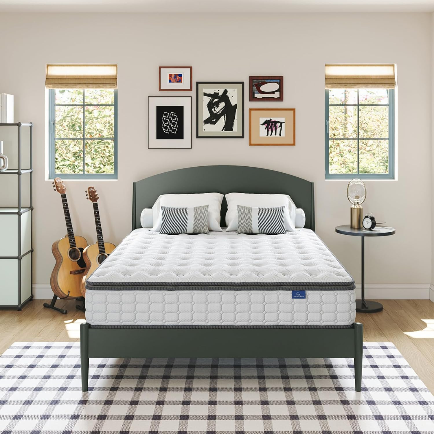 10-Inch Queen Hybrid Pillow Top Mattress – Memory Foam & Pocket Coils