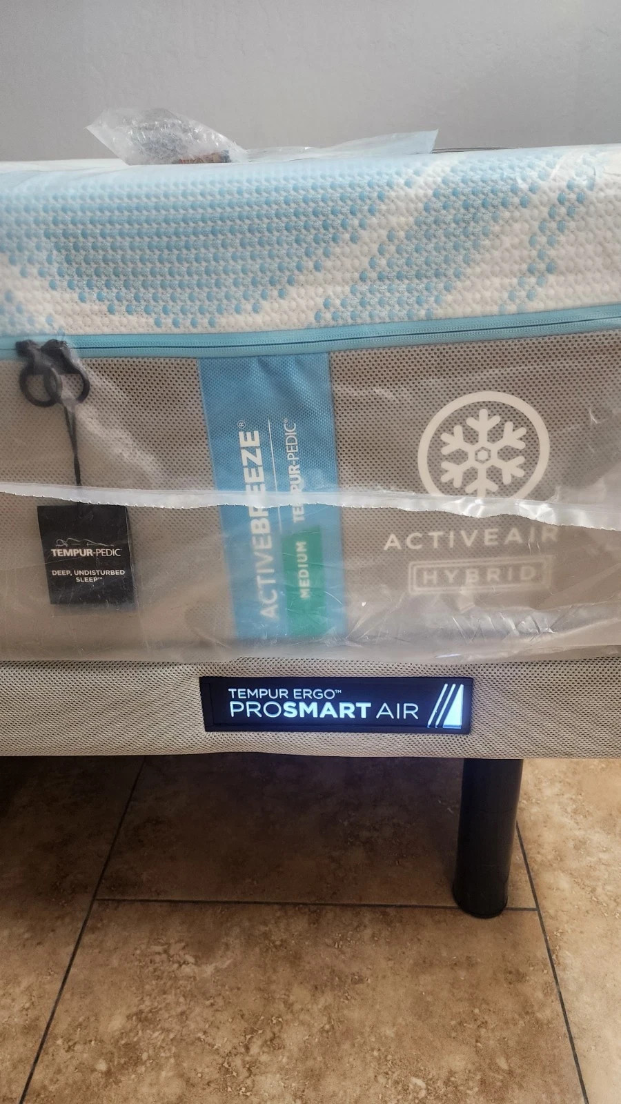 Tempurpedic ActiveBreeze Medium Hybrid California King w/Air Base-MSRP $18,599
