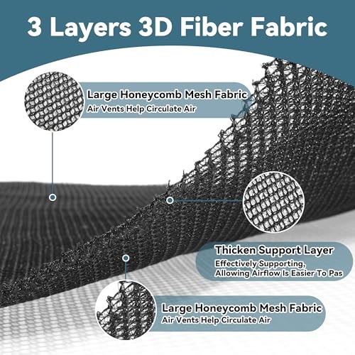 Breathable Mattress Underlay, Queen Size 3D Air Meshfiber Under Mattress Pad,
