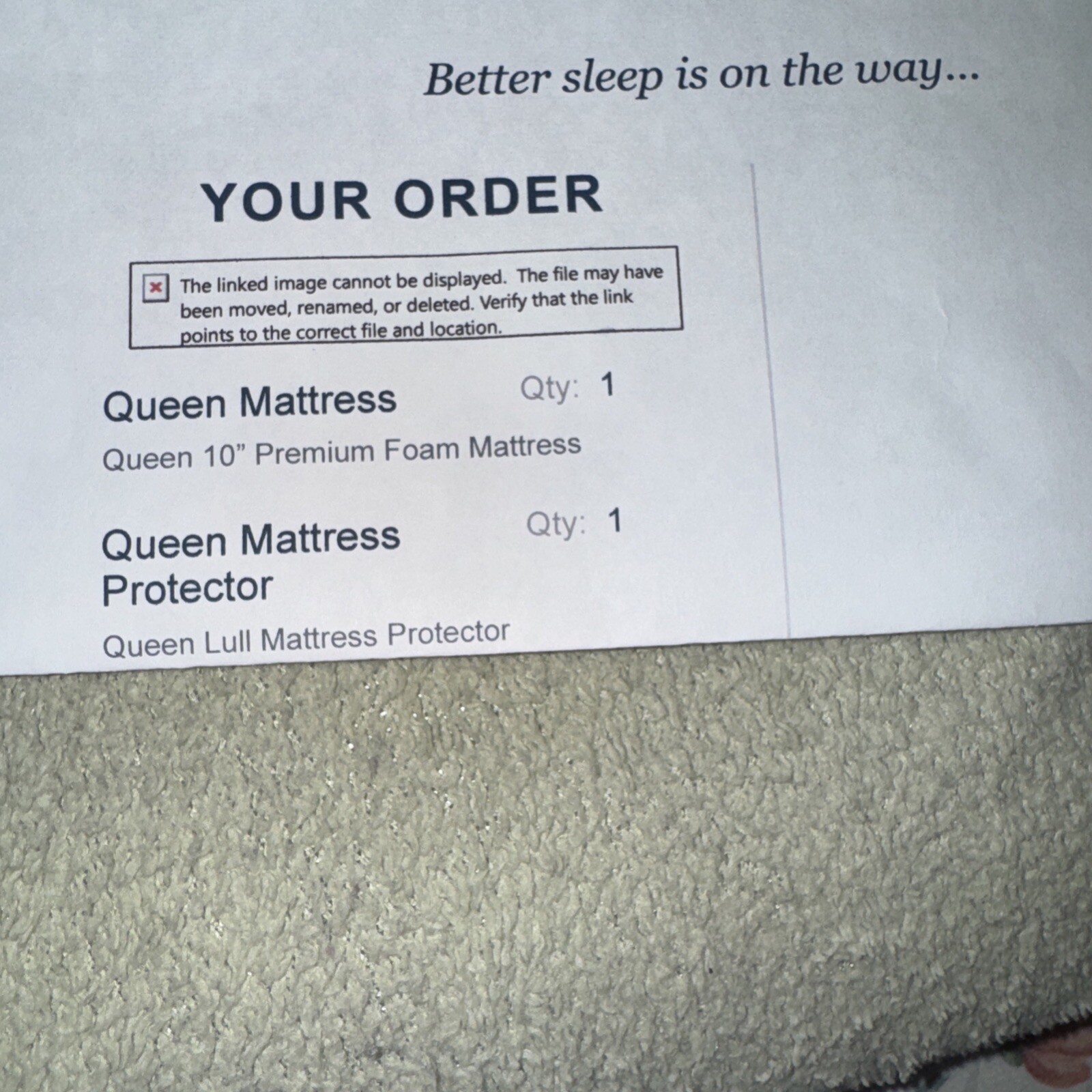 lull mattresses Queen And Mattress Cover Included