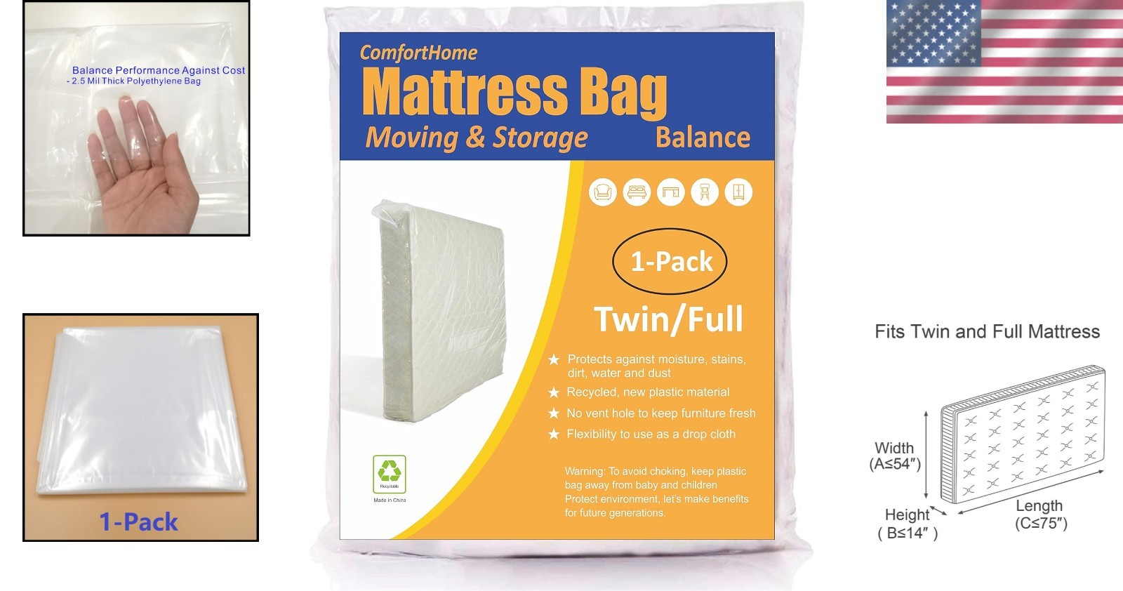 Protection Reinvented: Water and Dust Resistant Mattress Bag for Twin/Full