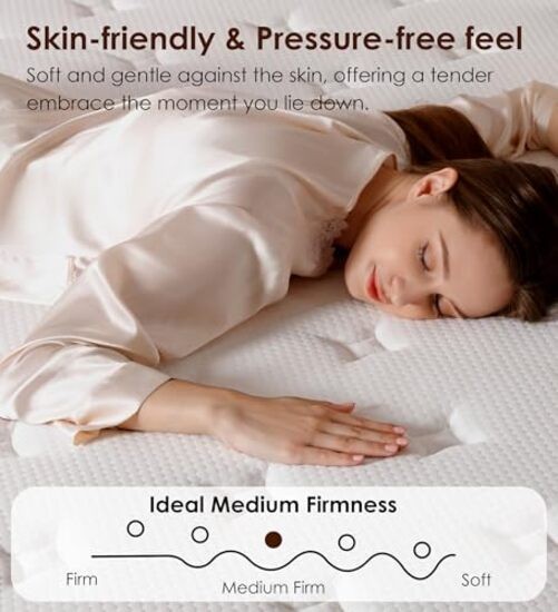 Queen Size Mattress 12 Inch, Cooling Hybrid Mattress in a Box, Queen 12 Inches