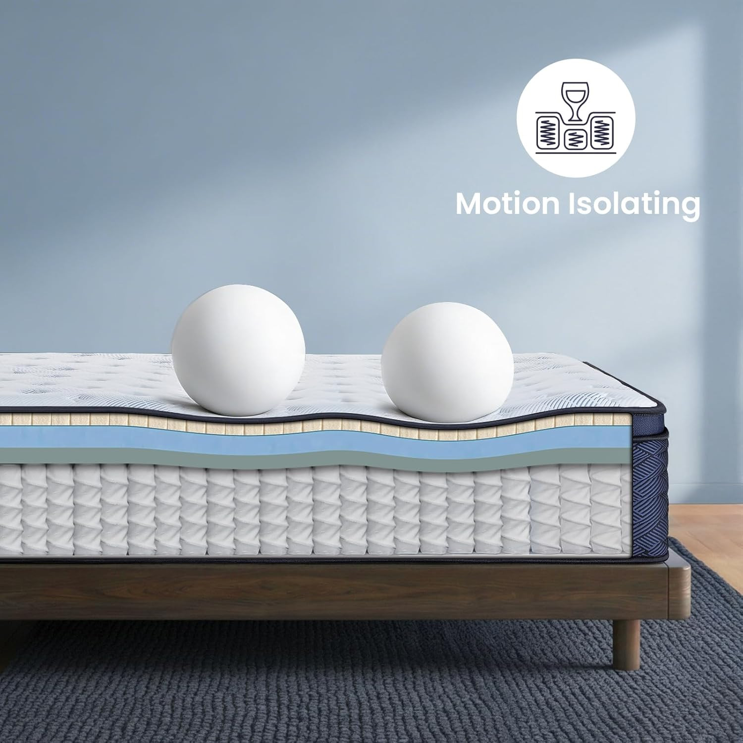 Luxury 14″ Twin XL Hybrid Mattress with Gel Foam & Euro Top for Firm Support