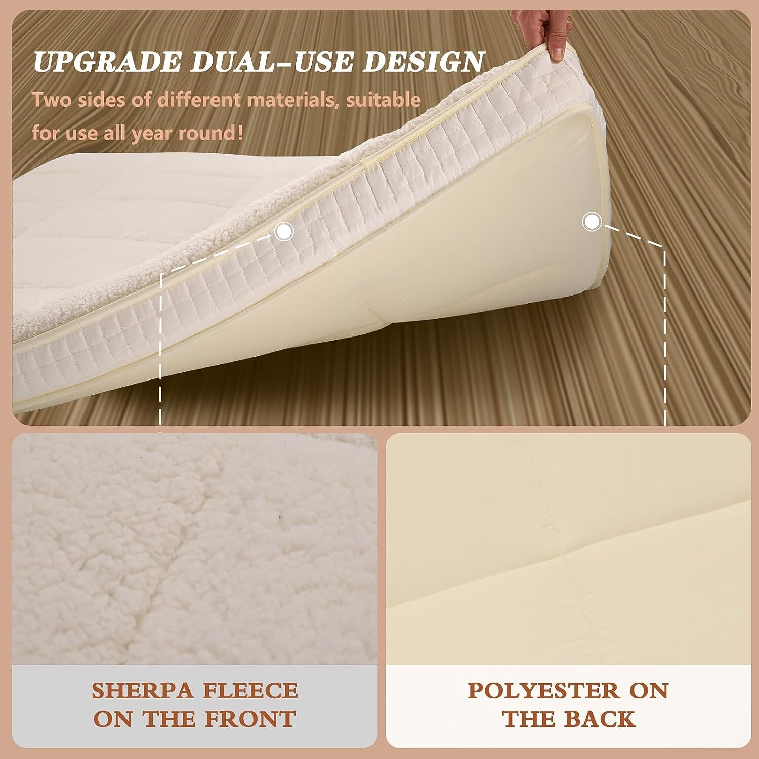 4″ Fold Sleep Floor Mat Single Bed Memory Foam Topper Camping Guest Mattress