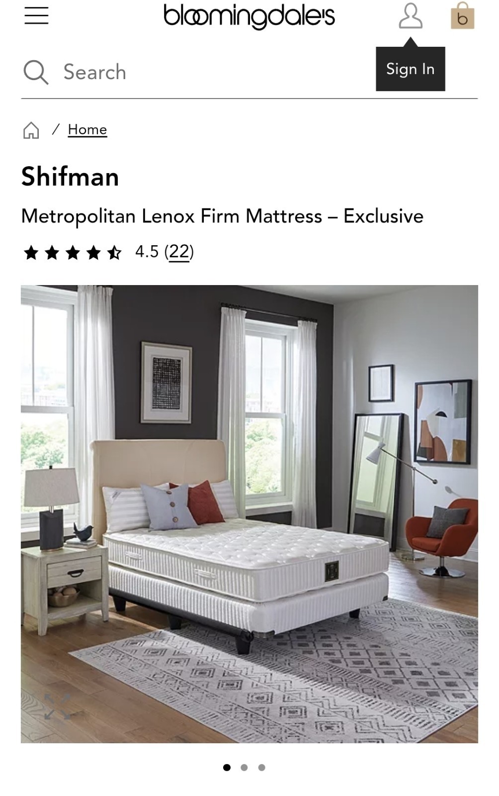Shifman Metropolitan Collection Lenox EXTRA FIRM Queen Size