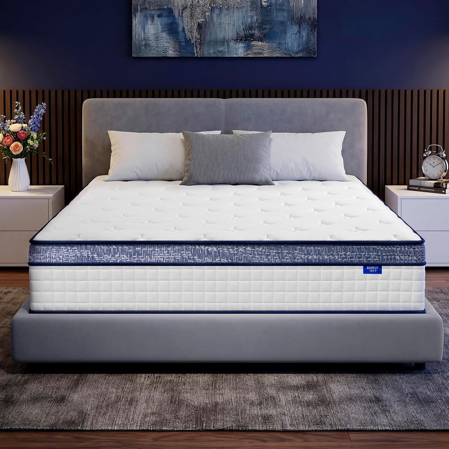 King Size Mattress (High-End Upgraded) Hotel-Level Luxury 16 Inch Hybrid King Ma