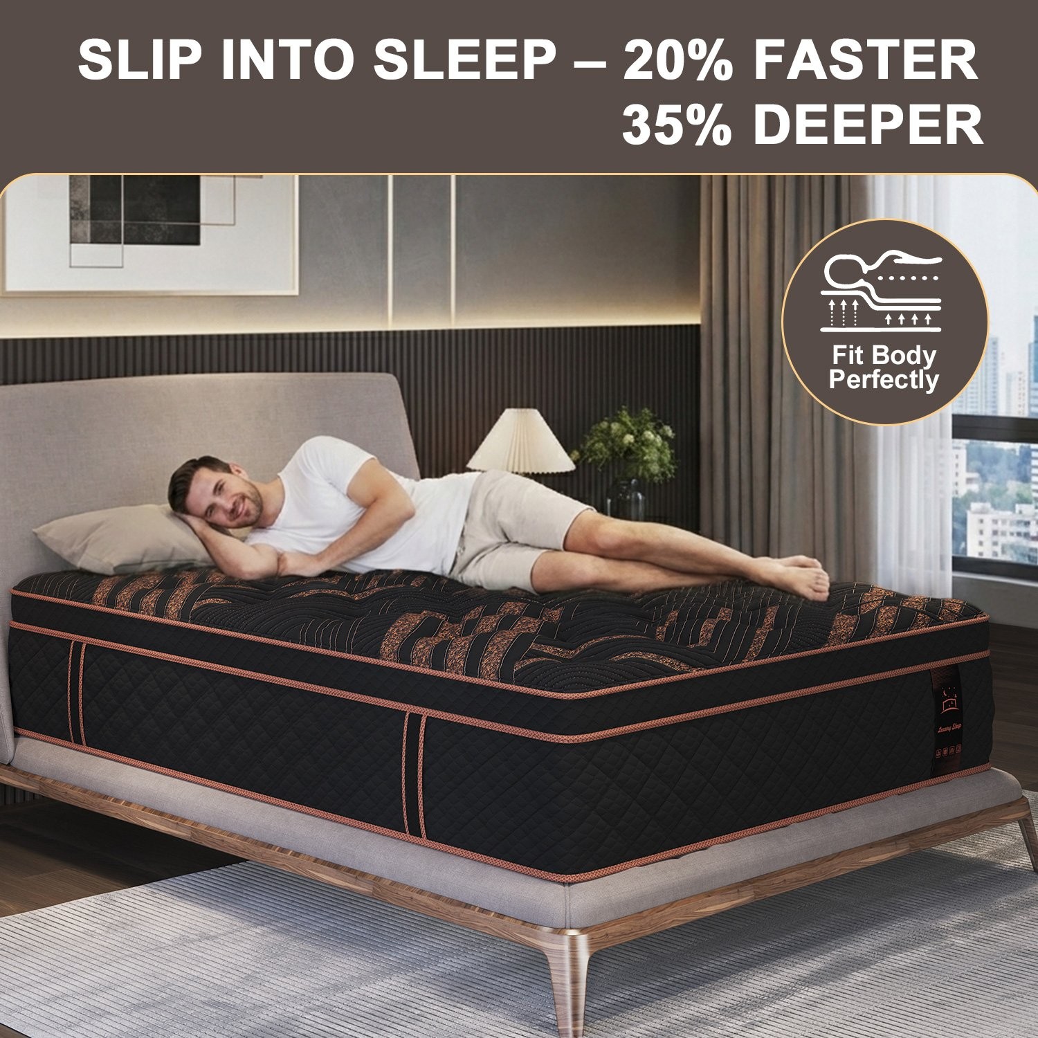 12/14 Inch Hybrid Gel Memory Foam Mattress Twin Full Queen King Size In a Box