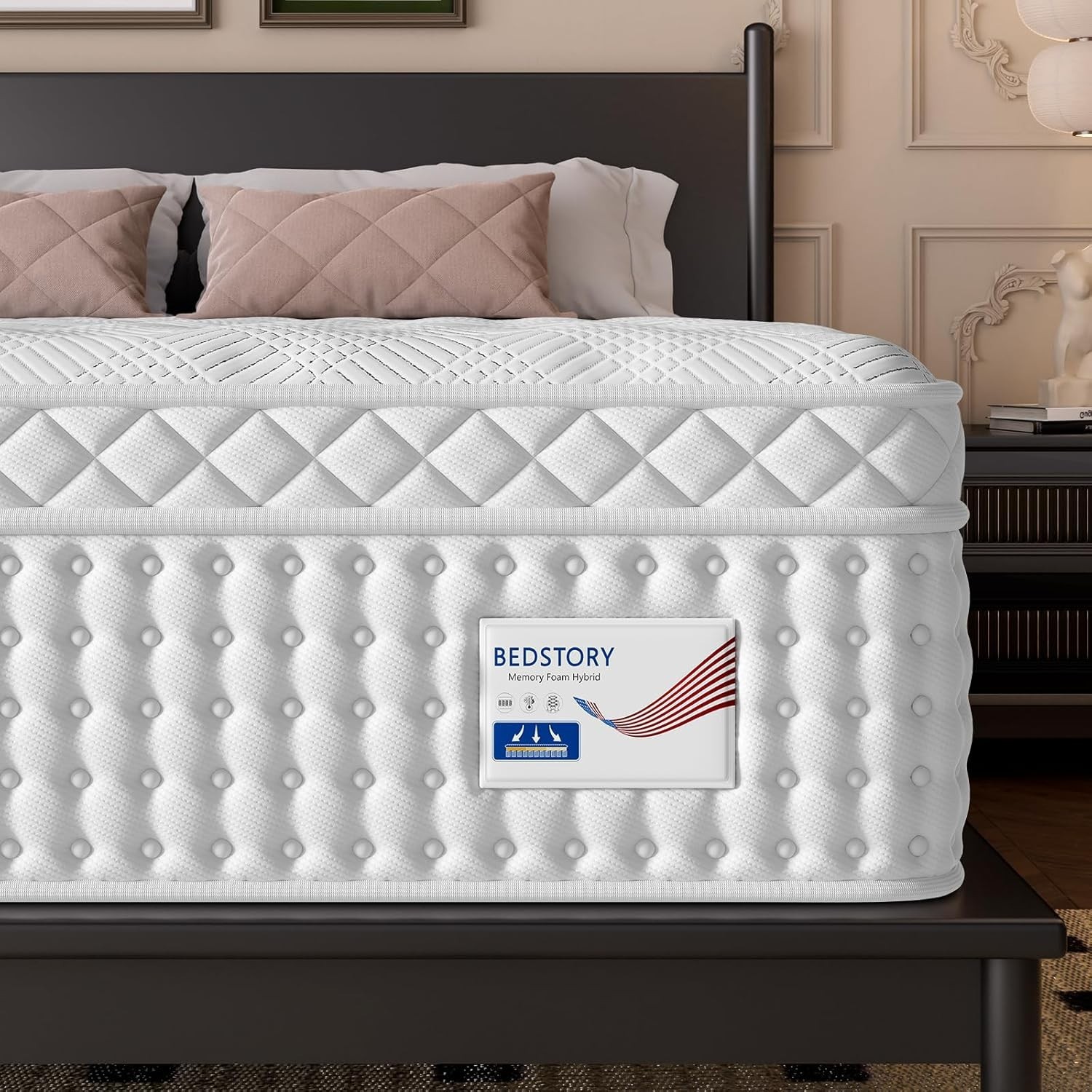 14 Inch Queen Hybrid Mattress – Memory Foam & Pocket Spring Bed Medium Firm