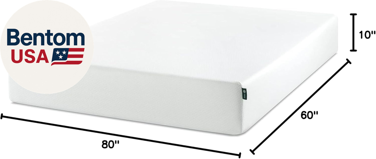 10 Inch Queen Green Tea Memory Foam Mattress [New Version], Fiberglass Free, Med