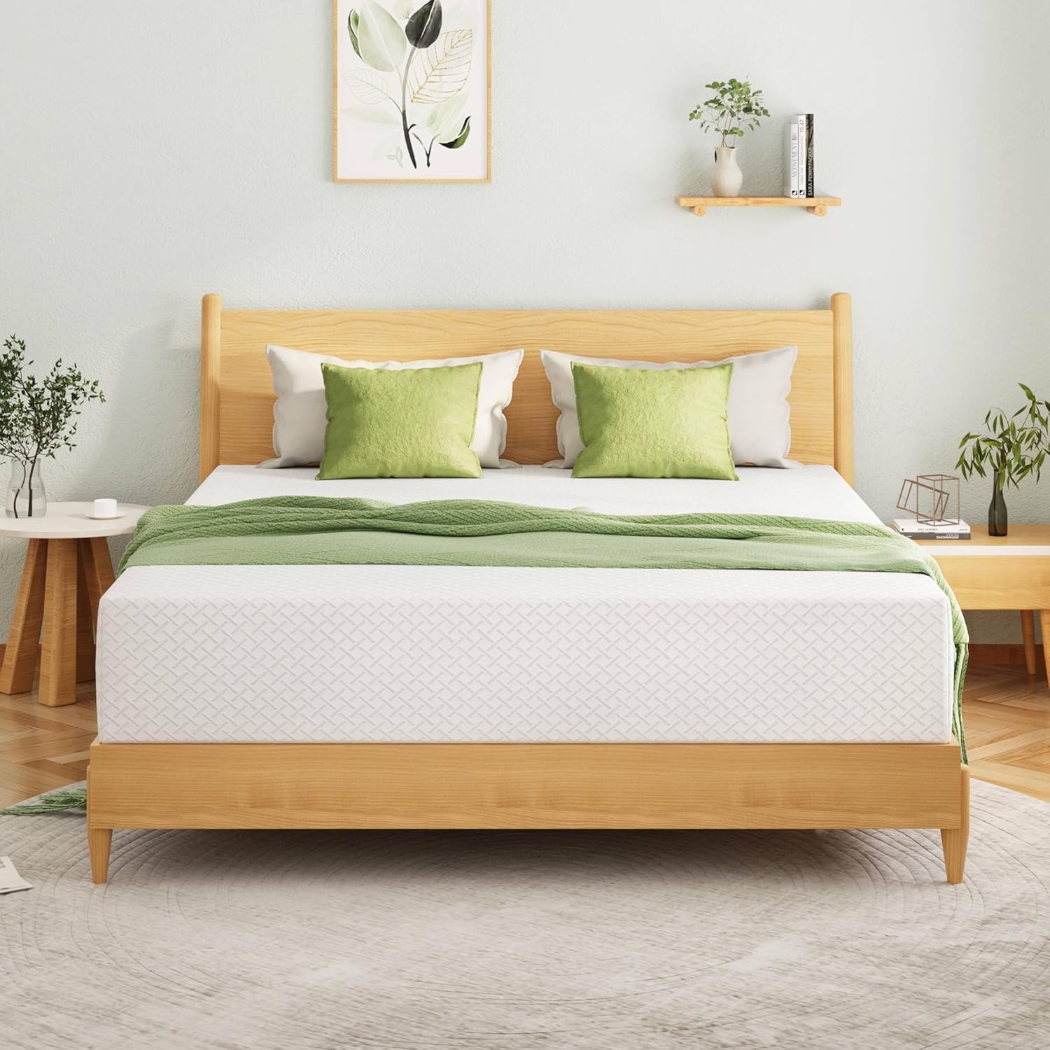 8″ Twin Full Queen King Memory Foam Green Tea Gel Mattress In A Box Medium Firm