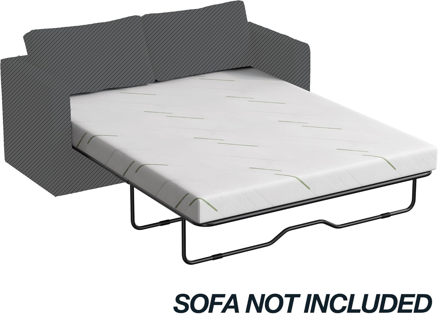4″ Ultra Soft Sleeper Sofa Mattress with Removable Cover for Couch & RV