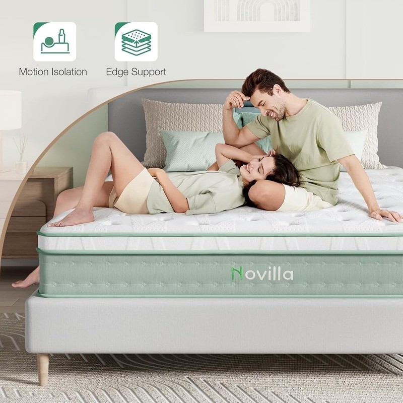 Queen Hybrid Mattress 12 Inch Pillow Top Gel Foam Motion Isolation Support New