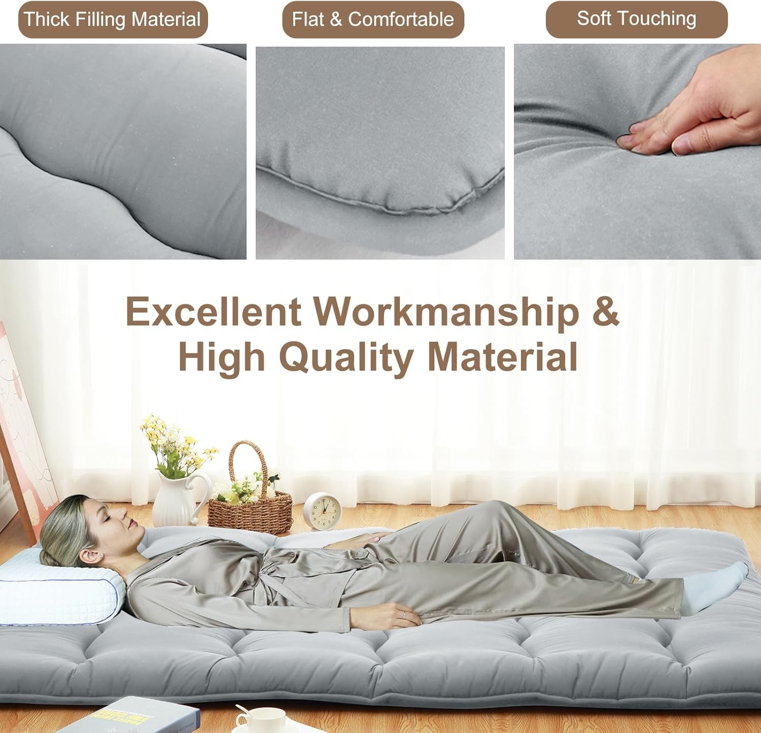 Garvee Futon Mattress Tatami Mat Japanese Sleeping Floor Mattress Futon Foldable