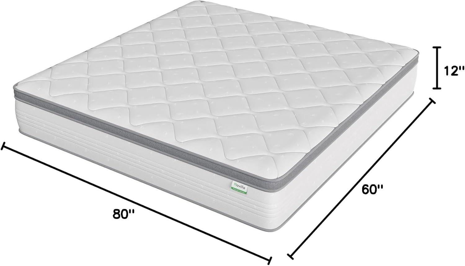 Queen Mattress, 12 Inch Hybrid Mattress Queen with Comfort Foam,Innerspring Pill