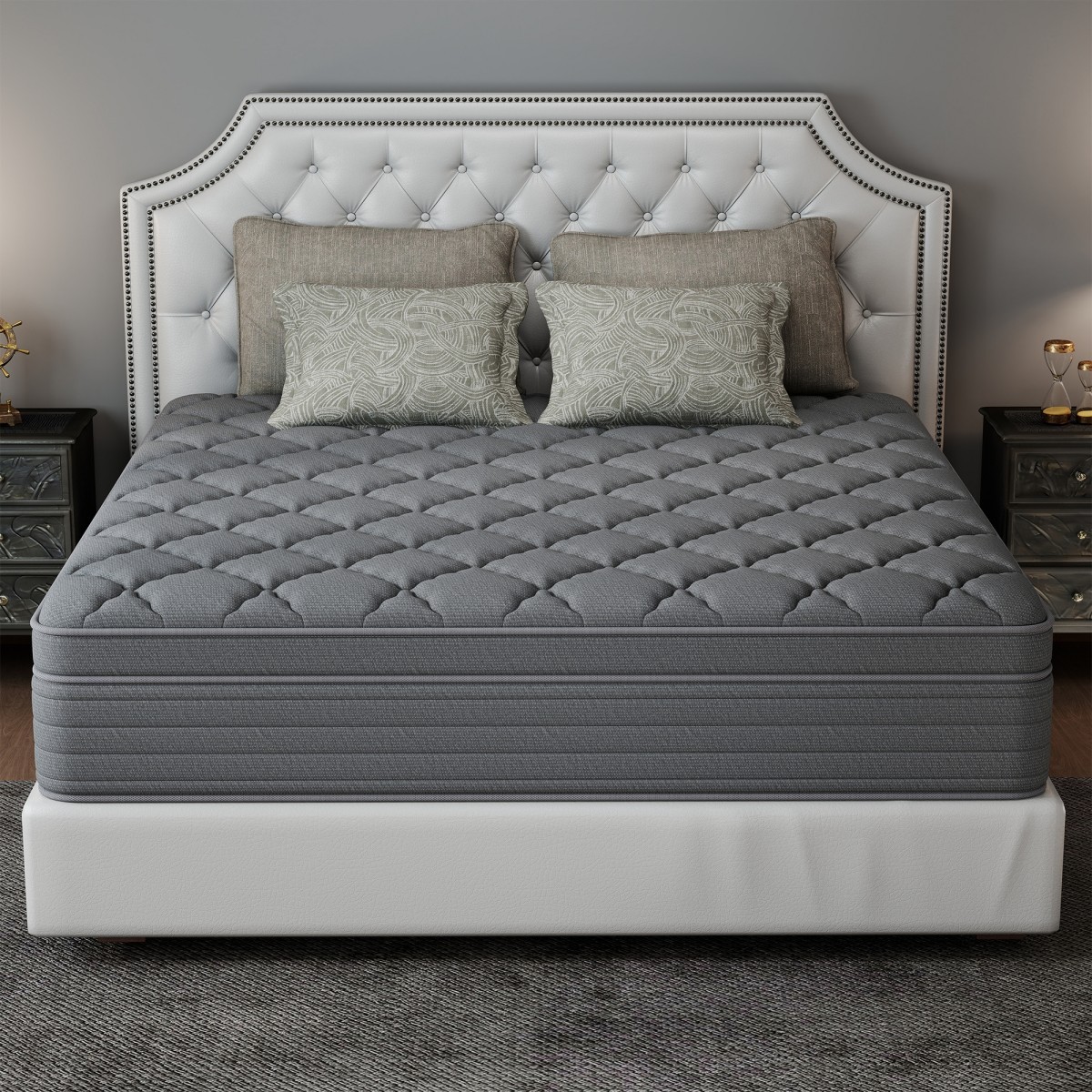 12″ 14″ Mattress Gel Memory Foam Hybrid Spring Twin Full Queen King Bed in a Box