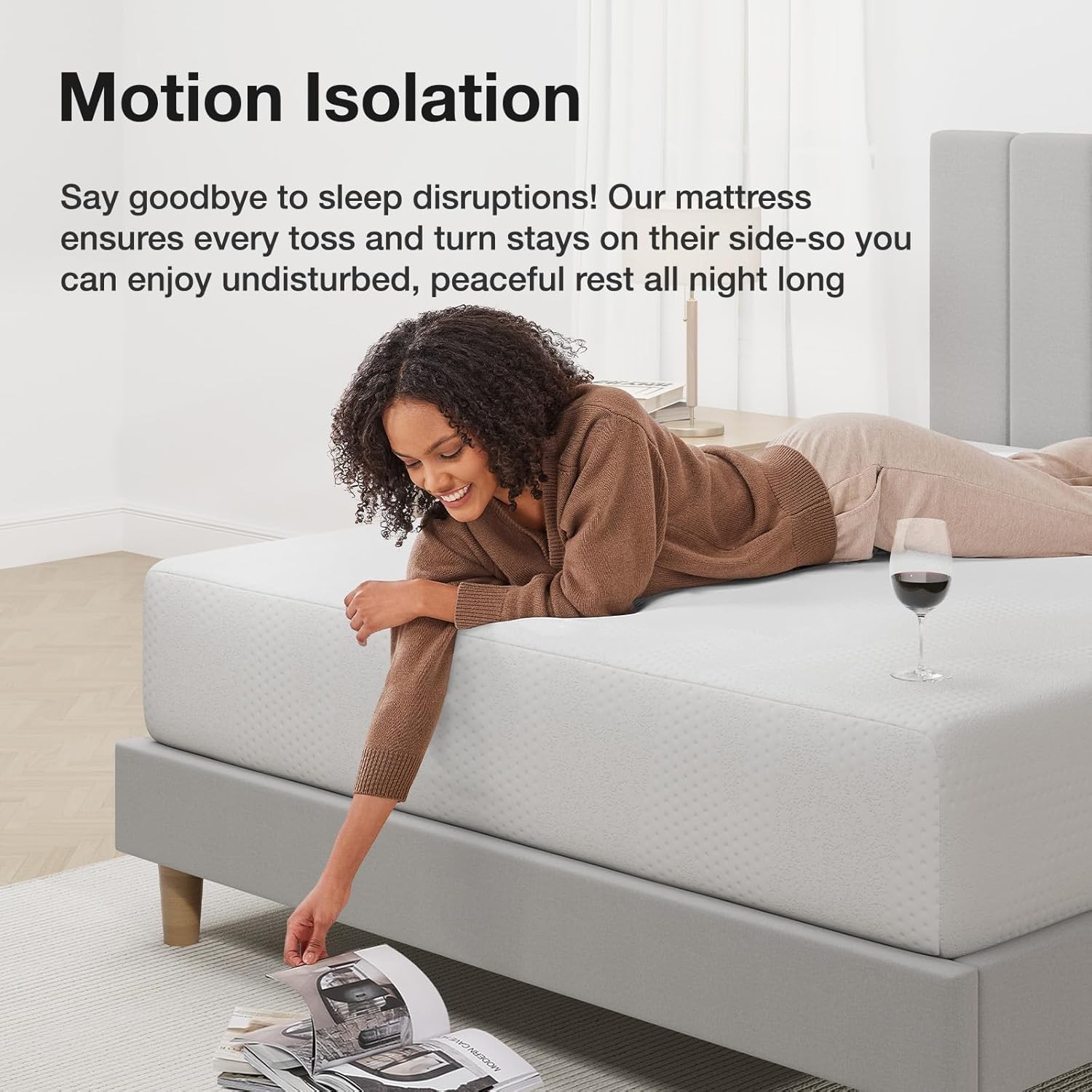 Novilla 12 Inch Queen Gel Foam Mattress in a Box White