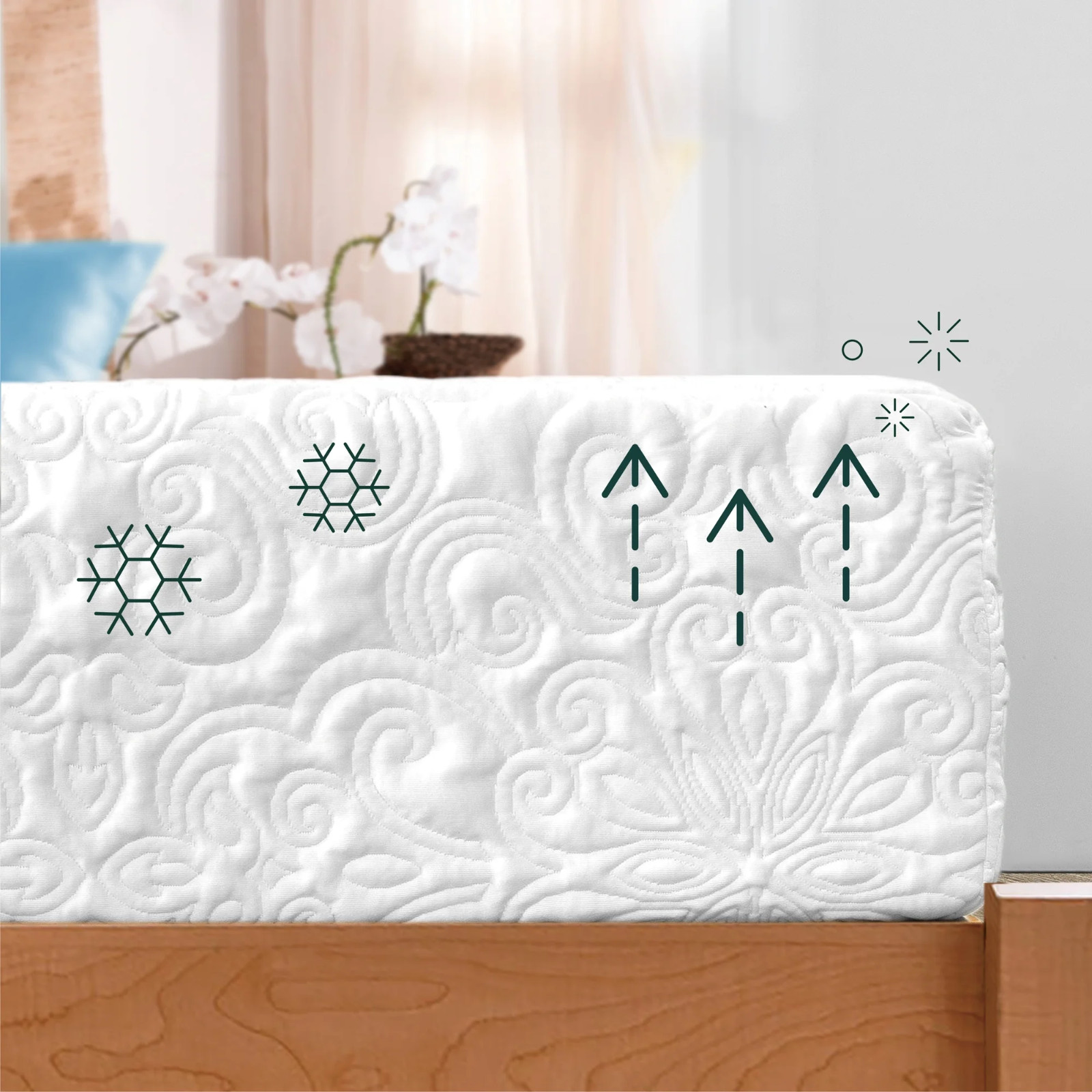 Zinus Spa Sensations Serenity 10″ King Medium Tight Top Memory Foam Mattress 47C