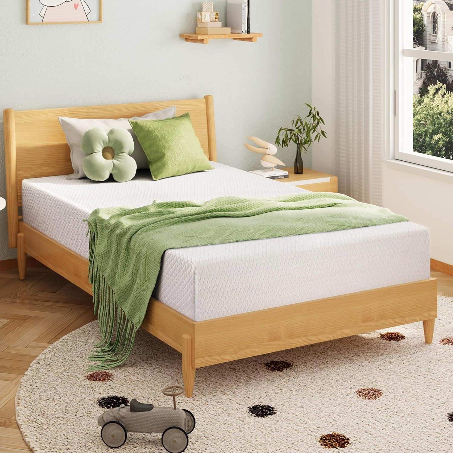 8″ Twin Full Queen King Memory Foam Green Tea Gel Mattress In A Box Medium Firm