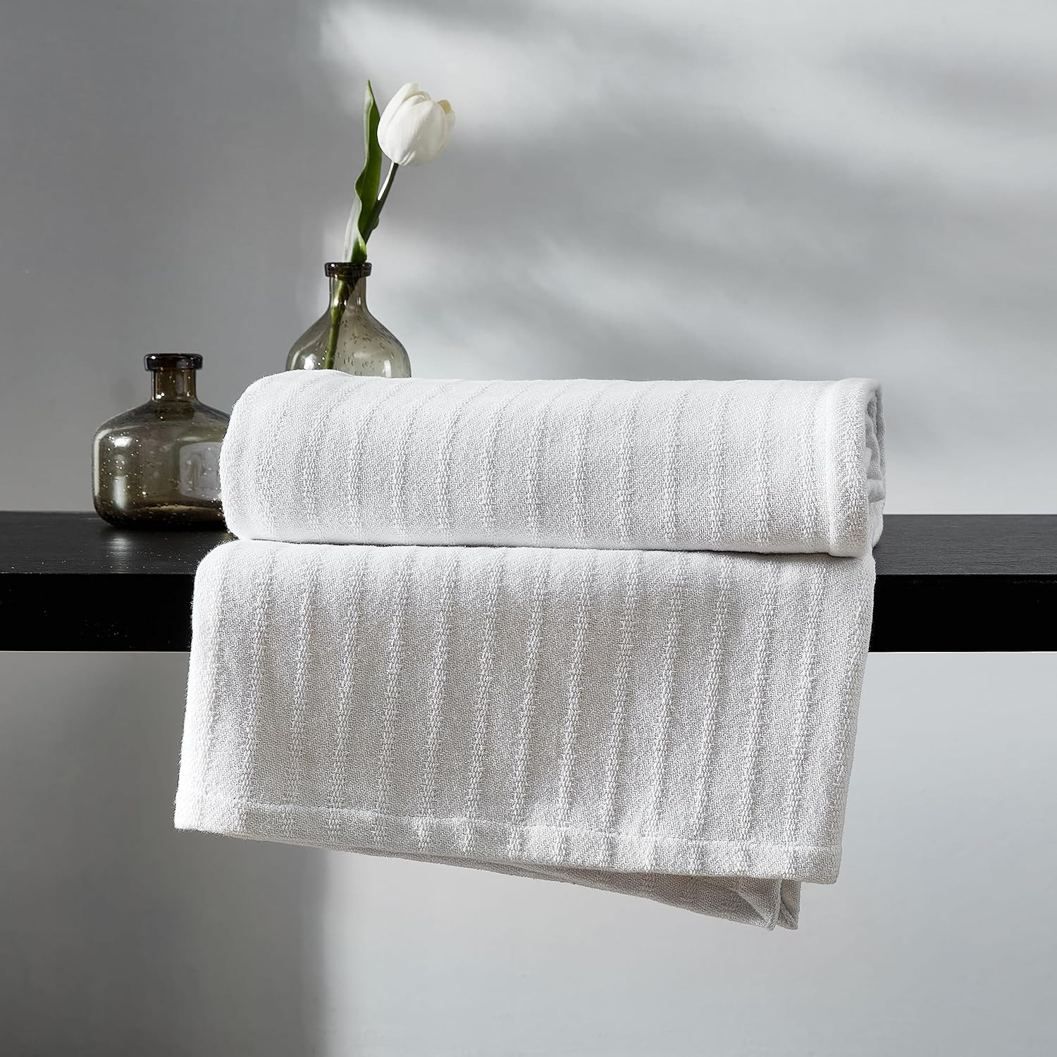 Vera Wang- Queen Blanket, Designer Cotton Bedding, Medium Weight Luxurious Beddi