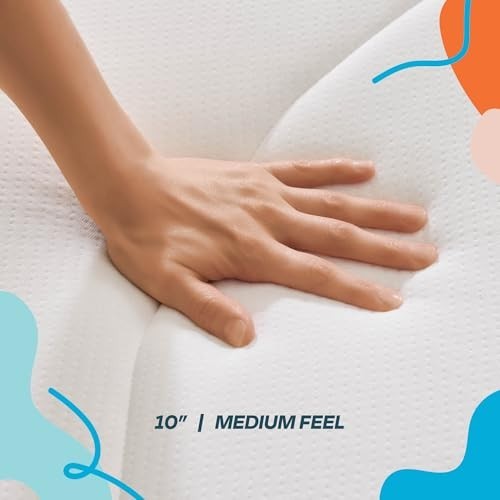 Linenspa 10 Inch Memory Foam Spring Hybrid Mattress Medium Feel Twin Size