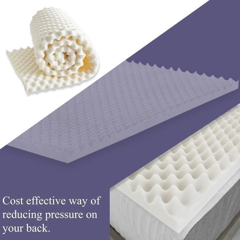 1 Inch Convoluted Foam Mattress Topper Twin Cooling Comfort Pressure Relief New