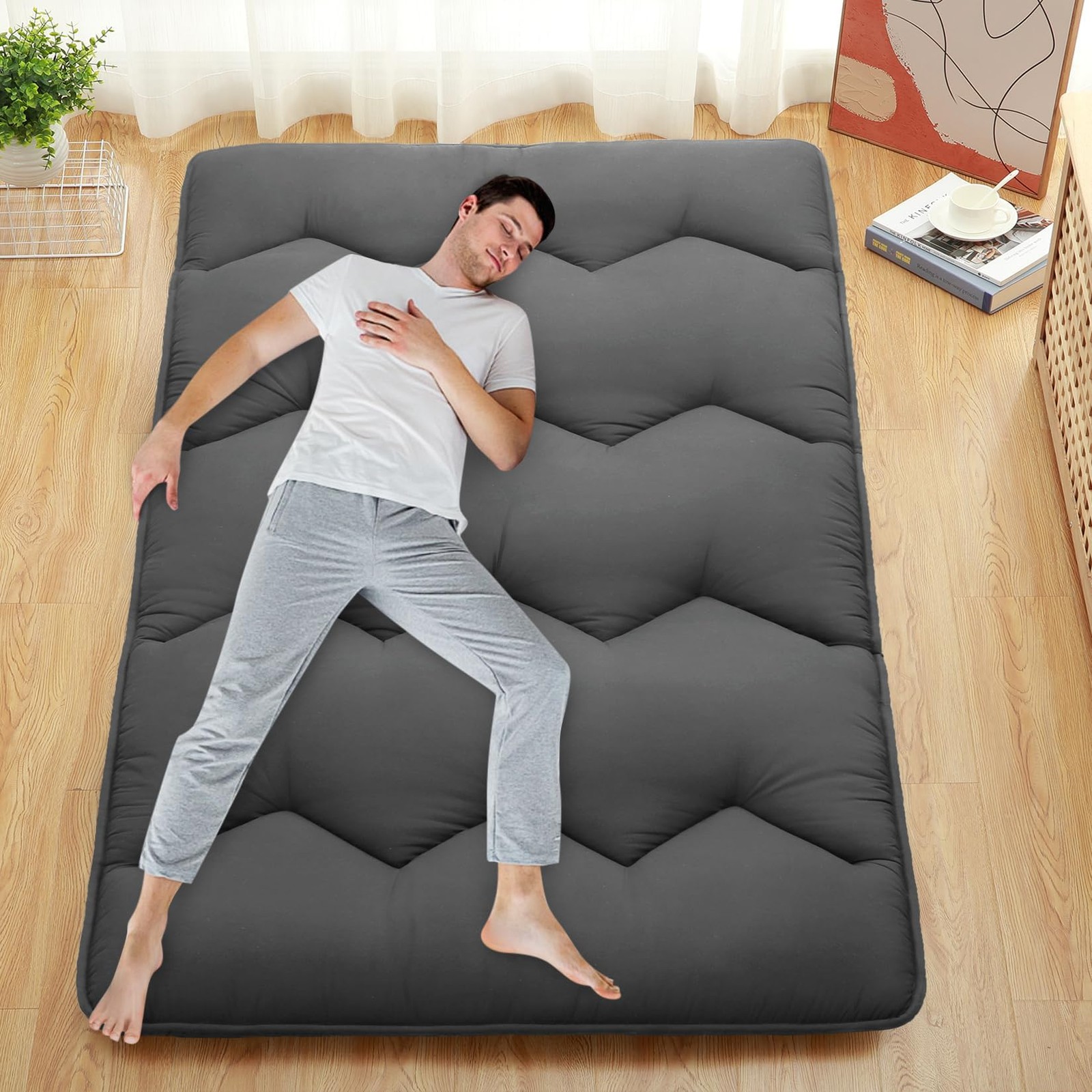 Floor Mattress Japanese Futon Mattress Sleeping Tatami Mat Twin/Full/Queen Size