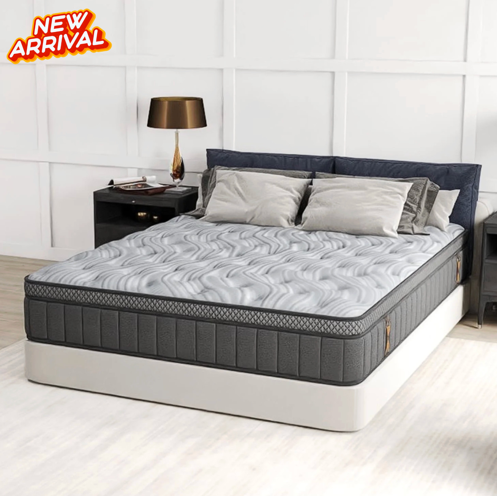 14″ Colchones KING Size De Espuma 14 Pulgadas Memory Foam Hybrid Bed Mattress