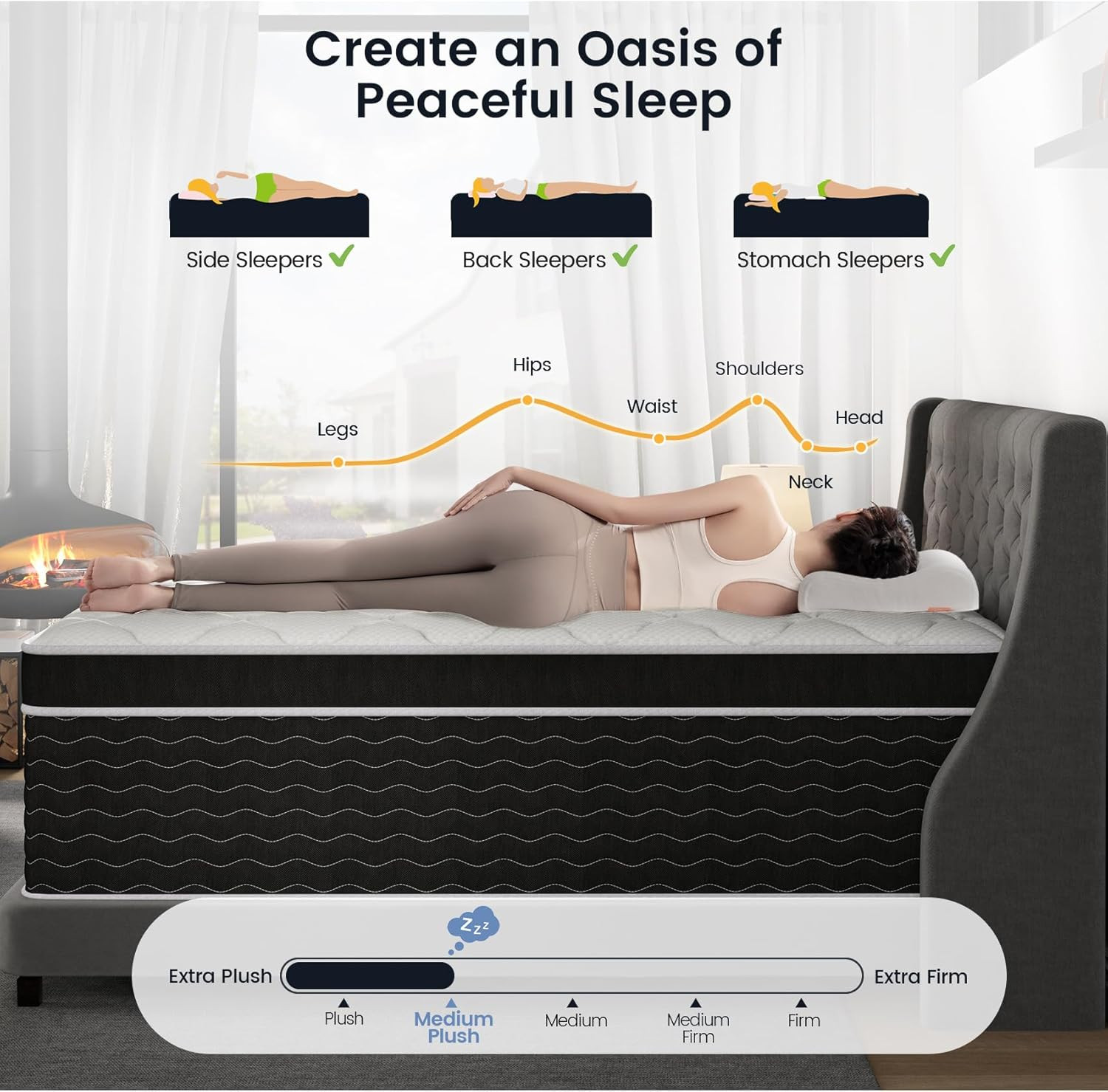 Luxury 12″ Twin Mattress, Cooling Gel Foam, Perfect for Kids & Comfort