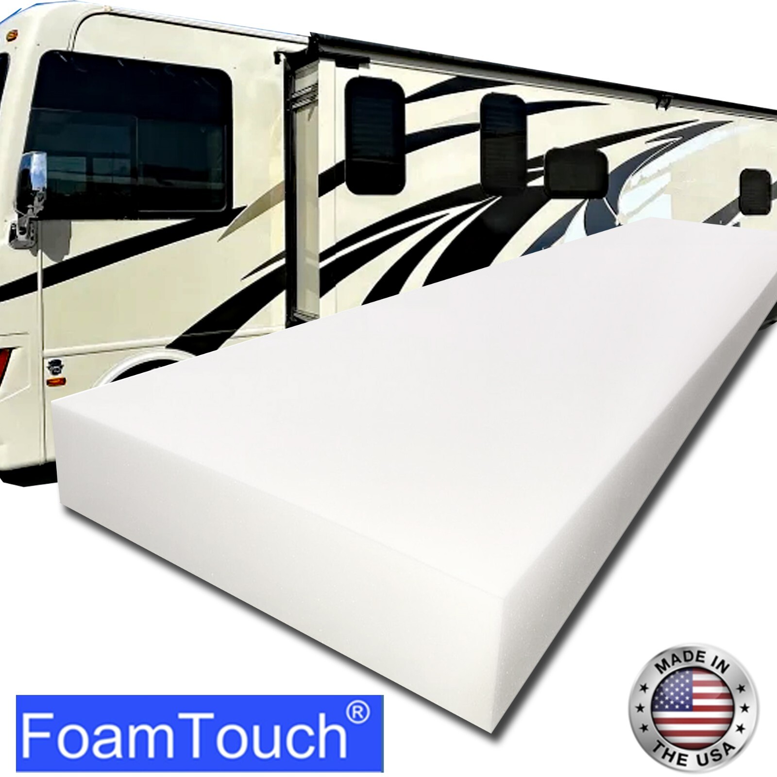 FoamTouch Premium Gel Memory Foam, High Density Foam Mattress Bed RV Camper 8″