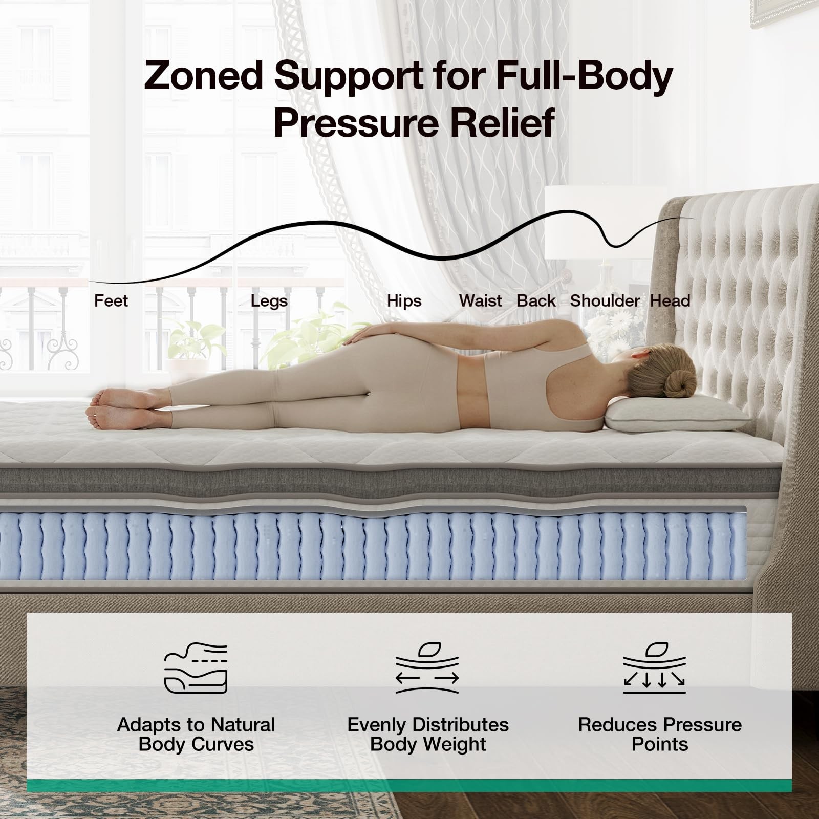 Novilla 12″ Hybrid Mattress Queen