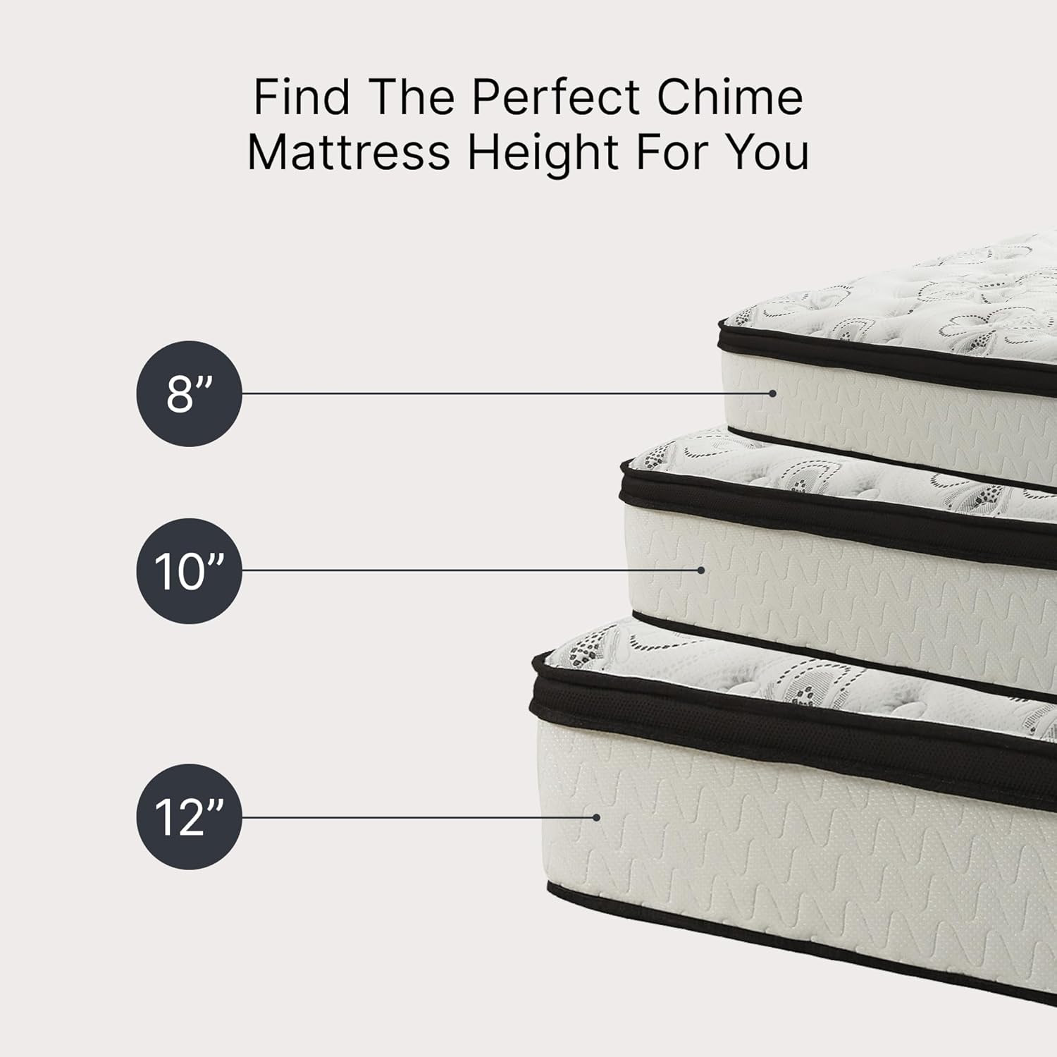 Ashley Chime Hybrid King 12″ Mattress – Gel Memory Foam, Medium Firm, Pressure R