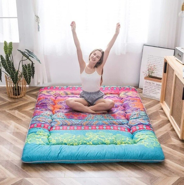 Japanese Floor Queen Mattress Mat Foam Futon Bed Retro Vintage Play Gift Kid Car