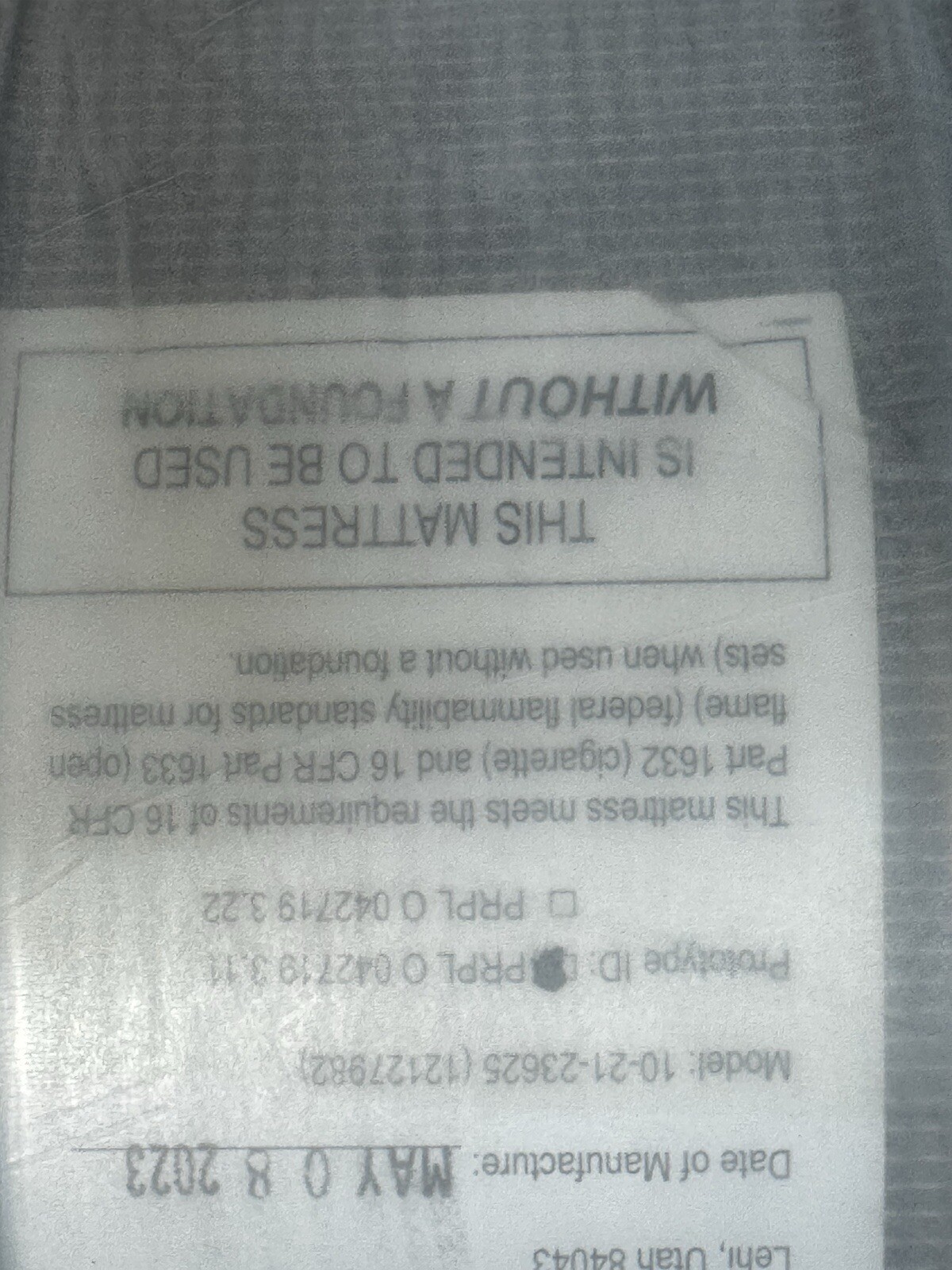 PURPLE QUEEN MATTRESS 10-21-23625