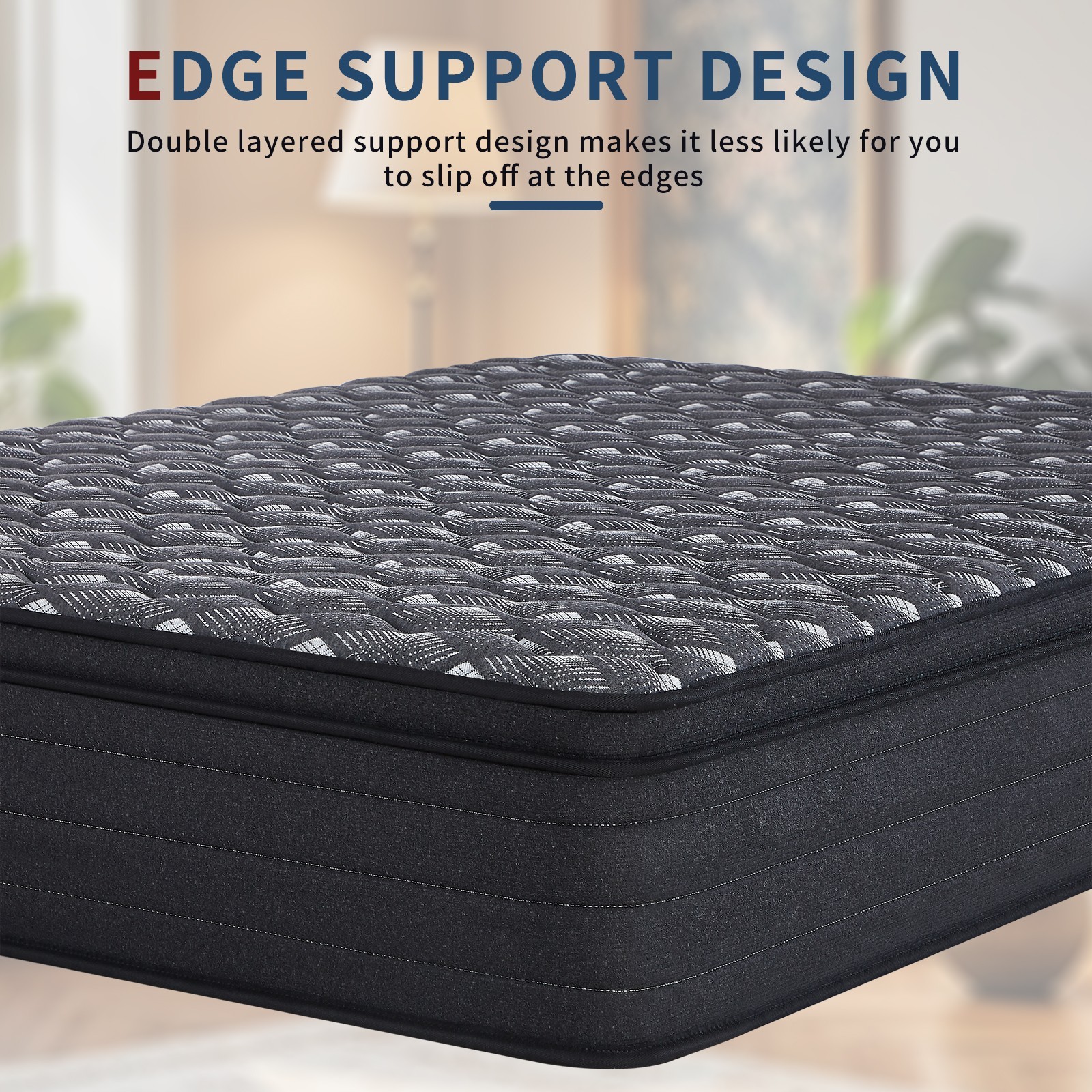 10″ Full Size Mattress in a Box Hybrid Spring Memory Foam for Motion Isolation