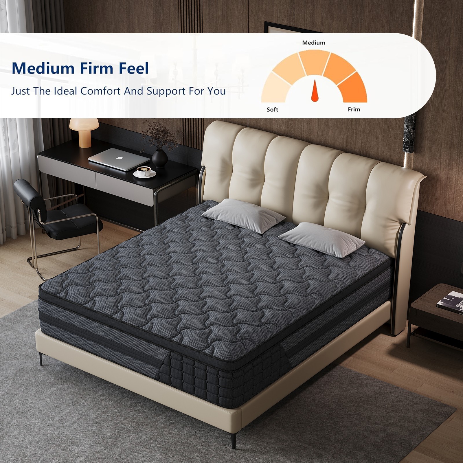 8″10″12″14″ Twin Full Queen King Size Mattress in a Box Hybrid Spring MemoryFoam